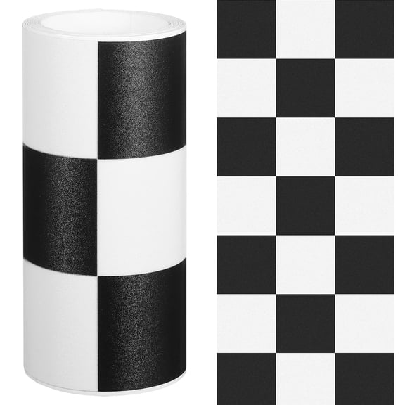 HONITANO Vinyl Bulletin Board Border Sticker with Checkered Pattern for Classroom and Home Wall Decor