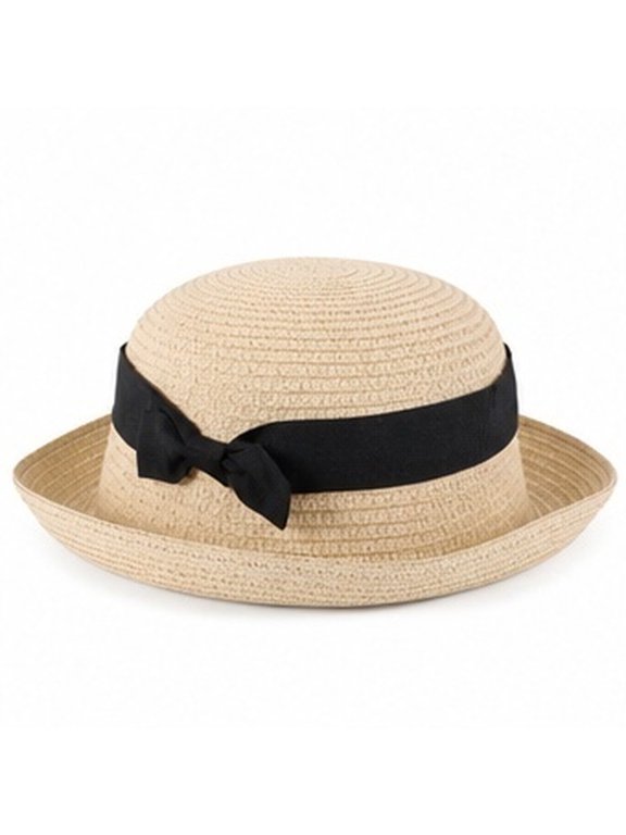 Womens Straw Sun Hat with Breathable Woven Build for Outdoor Brunch and Spring Summer