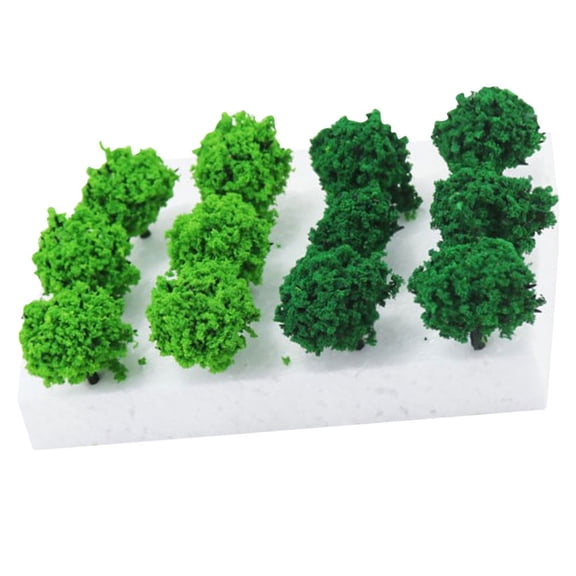 HONMEET Green Plastic Field Bush Model for Sand Table and Train Railway Decor