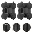 thumbnail image 1 of HONMEET 1 Pair of Adjustable Ankle Weights for Running Black Polyester Strength Training, 1 of 7