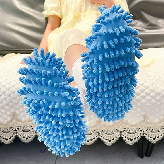 HONMEET Mop Slippers 1 Pair - Reusable Cleaning Socks for Floors, Comfortable, Easy to Wear and Wash