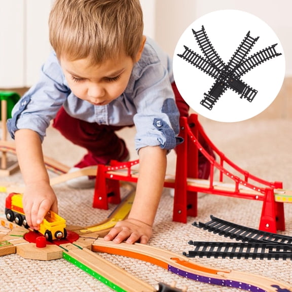 HONMEET 1 Pair Flexible Train Track Accessories for Model Railway Simulation, Plastic Parts