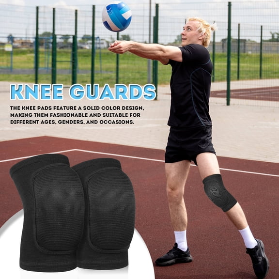 HONMEET 1 Pair Knee Pads Sleeve Black Protective Knee Support For Sports Activities for Fan Gear