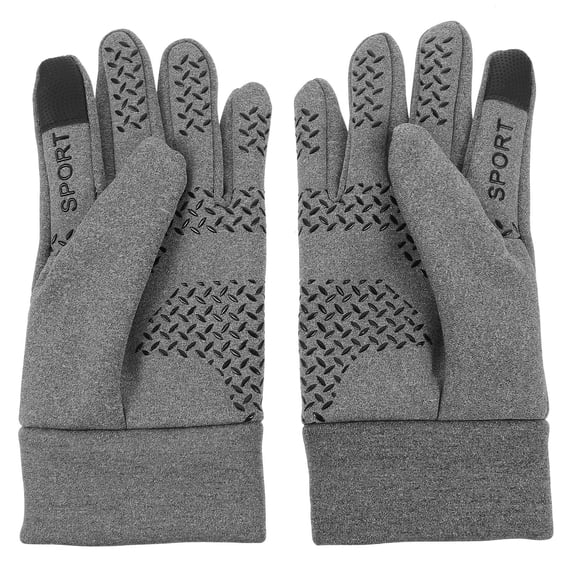 HONMEET Mountain Bike Glove Cold Weather Cycling Gloves Grey 1 Pair