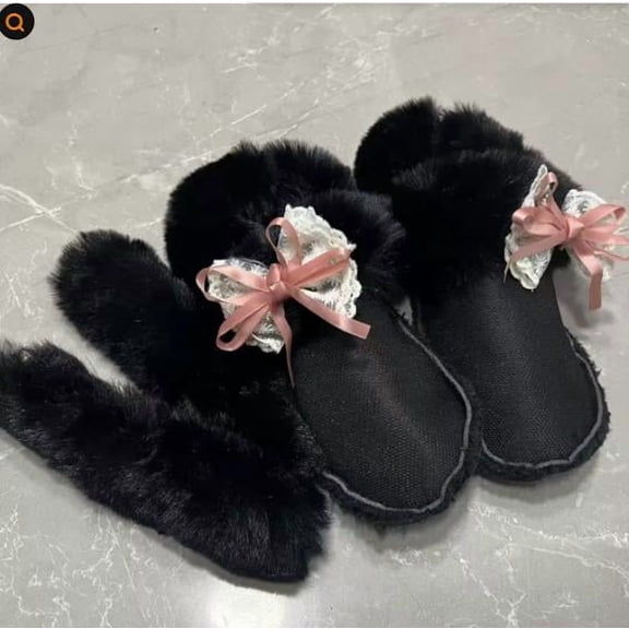 TABLZONE 1 Pair Black Winter Clog Liners Plush Inner Soles Removable Warm Soft Shoe Inserts for Men and Women