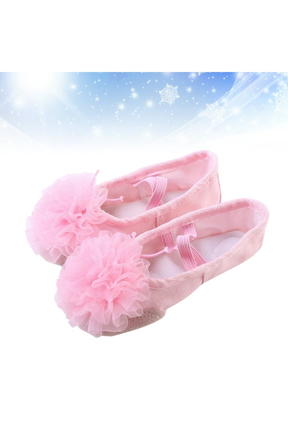 1 Pair Girls Ballet Dance Shoes Soft Sole Ballet Boots for Ballroom and Performance
