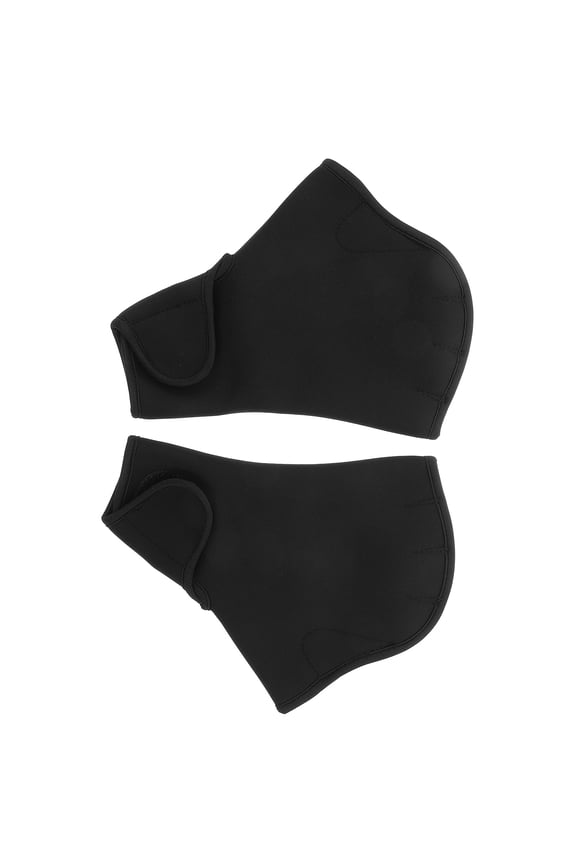 Swimming Gloves Black Neoprene Cloth for Outdoor Use Unisex 1Pair