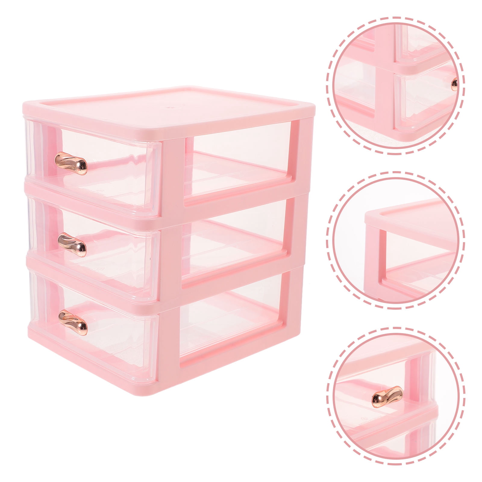 Pink Plastic Storage Drawersnull