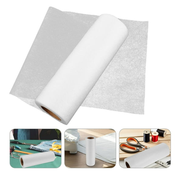HONMEET Double Sided Fusible Web Roll White Iron-On Adhesive for Sewing, Patching, Fabric Crafts and Projects