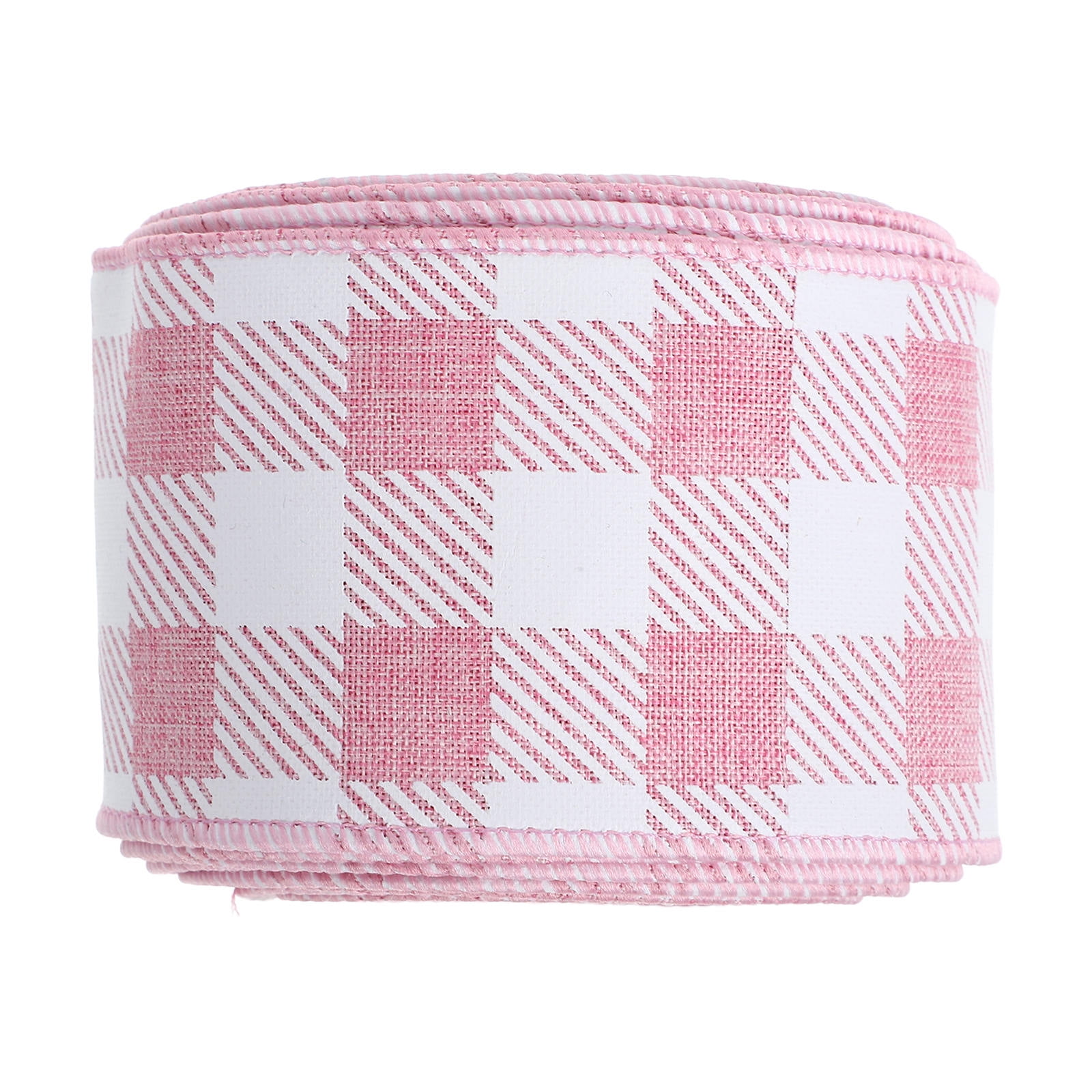 HONMEET Pink Plaid Fabric Ribbon Polyester Multi Function Ribbon for ...