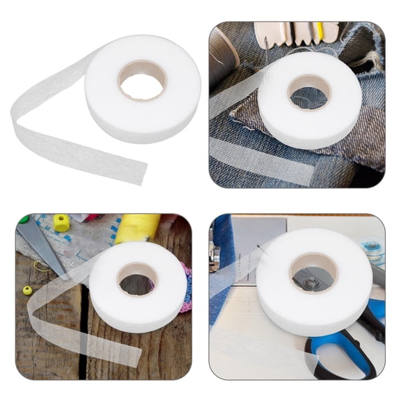 HONMEET 1 Roll Seam Tape For Hemming Clothes White Non Woven Fabric For Home Sewers