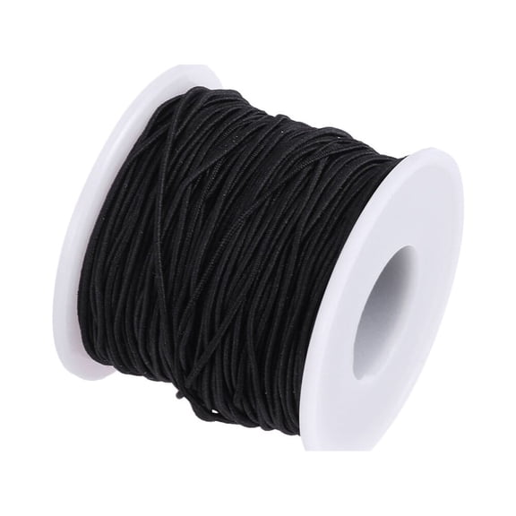 HONMEET 1 Roll Sewing Elastic Cord Plastic Black for Clothes DIY Projects Handicraft Enthusiasts