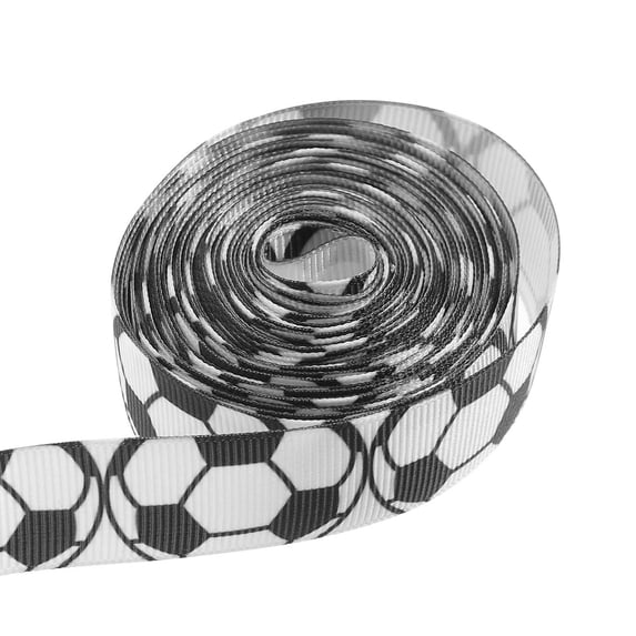 HONMEET White Wired Ribbon for Football Fans Projects Wedding Decorations 1 Roll Ribbon for Crafts and Fan Gear