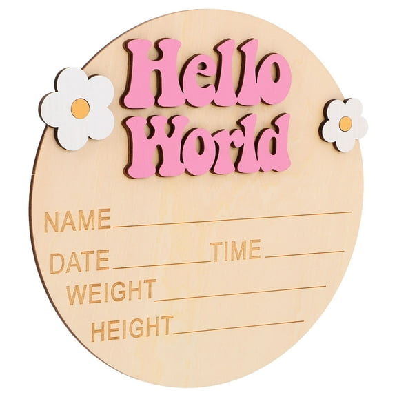HONMEET Baby Arrival Announcement Sign Set for Newborn Photography, Square 5.9x5.9x0.1in, Newborn Photo Shoot Props and Accessories