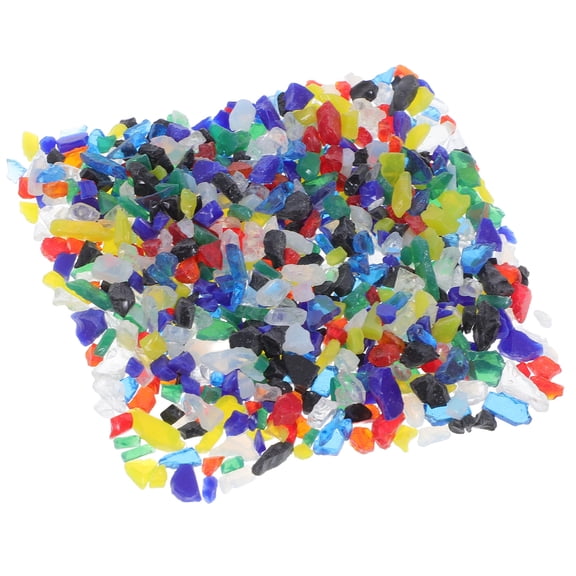 HONMEET Assorted Colored Glass Decorative Stones Set, Irregular Shapes for Art Projects, Crafts, and Uses