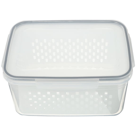 HONMEET 1 Set Transparent Plastic Bins Airtight Sealing Kitchen Organizer Drain Basket