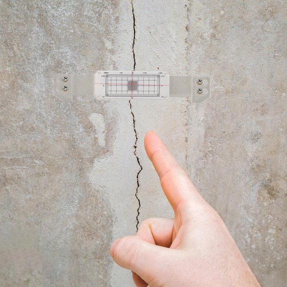 HONMEET 1 Set Crack Width Scale Ruler Acrylic Concrete Crack Width Gauge for Architecture on Construction Sites
