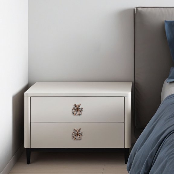 HONMEET 1Set Octopus Design Coffee Metal Kitchen Cabinet Knobs Nautical Drawer Pulls