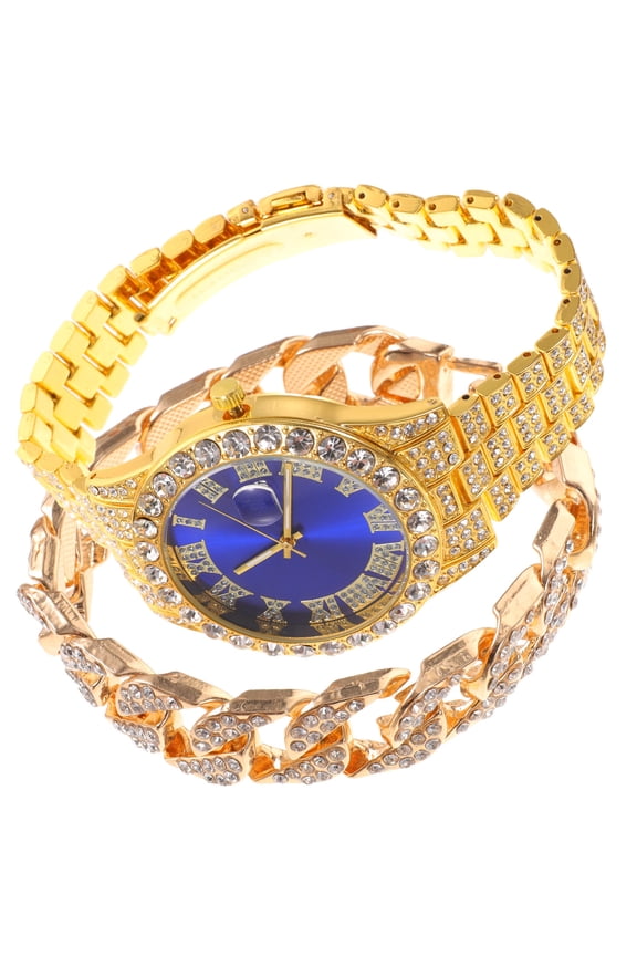 Men's Wrist Watch Set, Minimalist Quartz Movement, Alloy Case with Glass Lens, Stylish and Timepiece