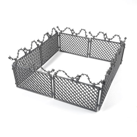 HONMEET Miniature Fence Toys Set for Kids - Assembly War Scene Play with , Farm Animals, Barn, and Horses Figurines