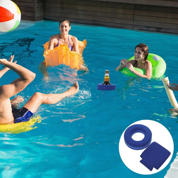 HONMEET Floating Drink Holder Set, Dark Neoprene Pool and Accessory, and Lightweight