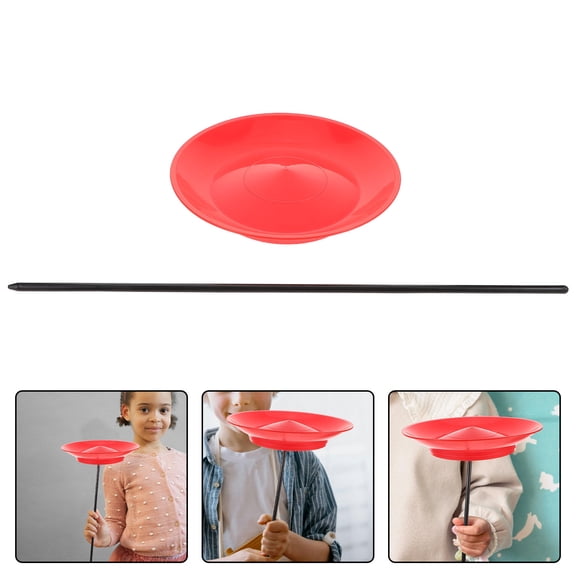 HONMEET Juggling Accessories Set with Red Juggling Plates, Lightweight and for Beginners and Professional Performers