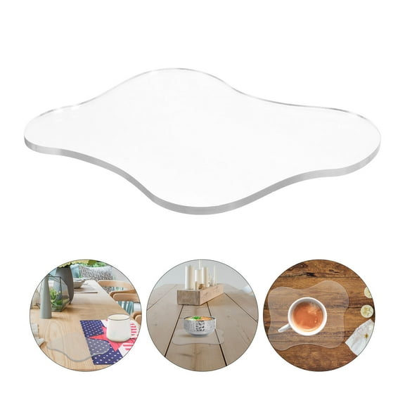 HONMEET Acrylic Coaster Transparent Non-Skid for Home Table Use