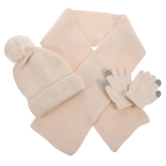 HONMEET Women's Winter Hat and Scarf Set, Cozy Soft Woolen Yarn Beanie with Matching Warm Scarf for Cold Weather Comfort