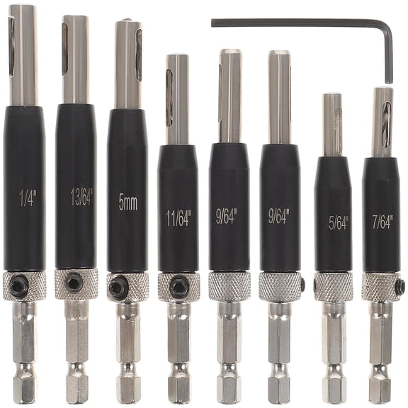 HONMEET 1Set Replacement Self Centering Drill Bit Set with Unique Design for Door Hinge Installation