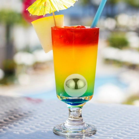 HONMEET Stainless Steel Ice Balls for Drinks 1 Set Modern Design 2.22.22.2in