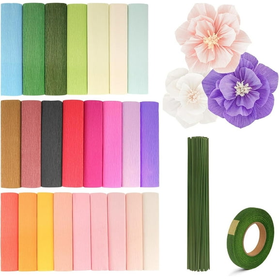 HONMEET Floral Craft Paper Kit, Multi-Color Decorative Paper for Crafts, Scrapbooking, Card Making and Art Projects