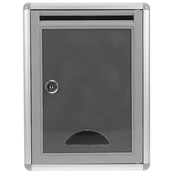 HONMEET 1 Set Wall Mounted Letter Box Grey Aluminum Alloy Modern Design For Residential Users Secure Mail Storage