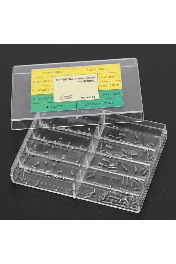 1 Set Watchmaker Screws: Flat Head Slot & Slotted Watch Screws for Watch Case Latches Bracelet Adjustments Precision Tasks Schools Workshops
