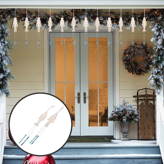 HONMEET Wooden Nutcracker Wind Assorted Colors, Unique Home Decor for Indoor and Outdoor Use