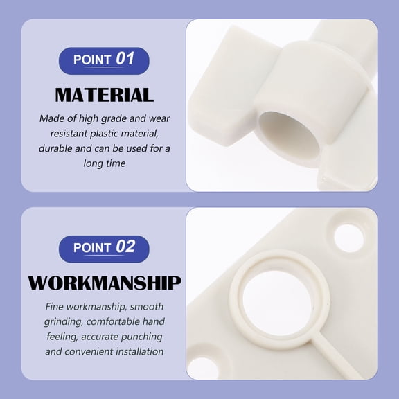 HONMEET 1 Set of Boat Gate Latch White Plastic Security for Marine Use