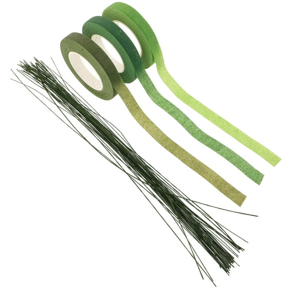 HONMEET 1 Set of Florist Wire Stems Plastic Wall Hanging for Flower Arrangement Tools and Diy Projects Green