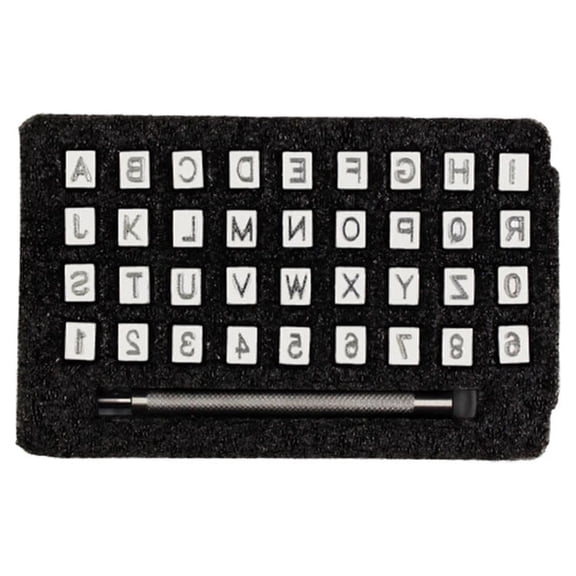 HONMEET Carbon Steel Letter and Number Stamp Set Black for Craft Projects, Metal Marking Tools for Wood Metal