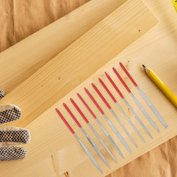 HONMEET 10 Pcs Metal File Tool Set for Crafting Various Shapes Iron Files for Professionals