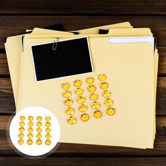 HONMEET 10 Sheets Orange Acrylic Adhesive Stick Dots for Crafts, Handmade Decorations and Scrapbooking