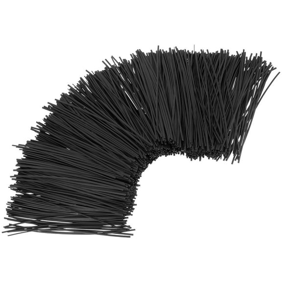 HONMEET 1000Pcs Flexible Black Wire Tie Wraps Plastic Coated Iron for Cable Management and Tying