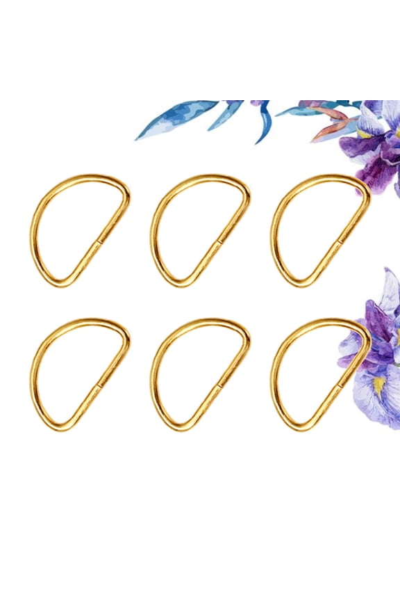 100PCS Luggage Shoulder Strap D Rings for Travel Golden