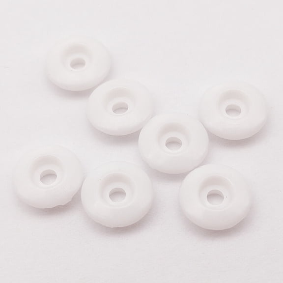 HONMEET 100 Pairs White Resin Fastener Buttons for Protective Face Masks Replacement and Repair