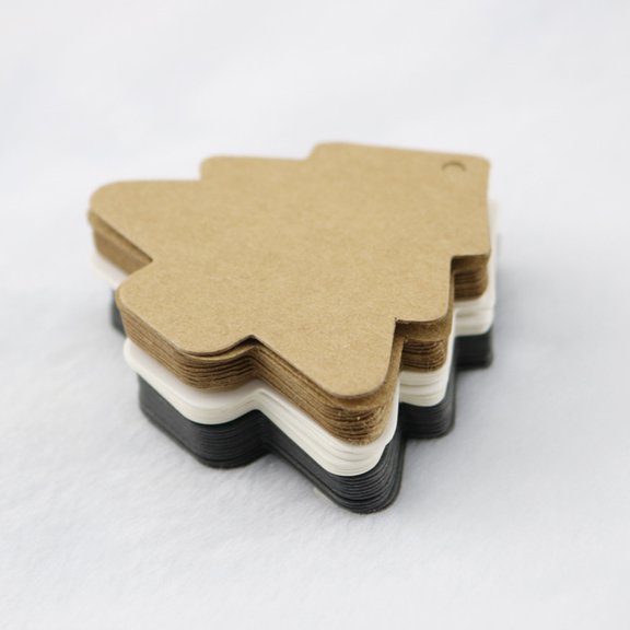 HONMEET 100Pcs Christmas Tree Tags Kraft Paper Vintage Tags Brown Durable Multipurpose DIY Hanging Ornaments