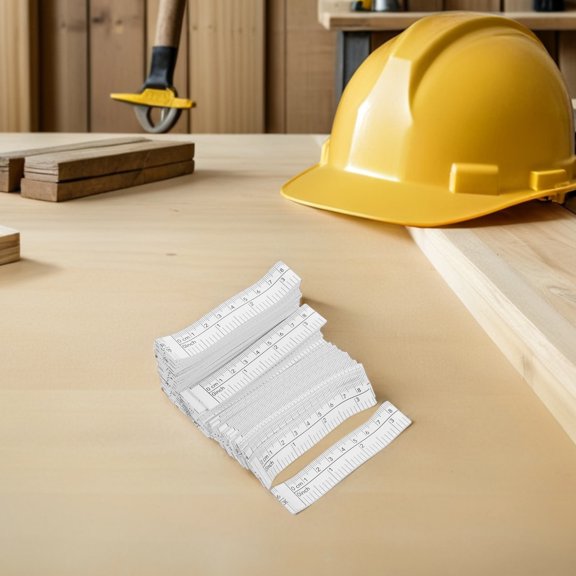 HONMEET 100Pcs Disposable Paper Measuring Ruler Tape for Precise Body and Craft Measurements in White