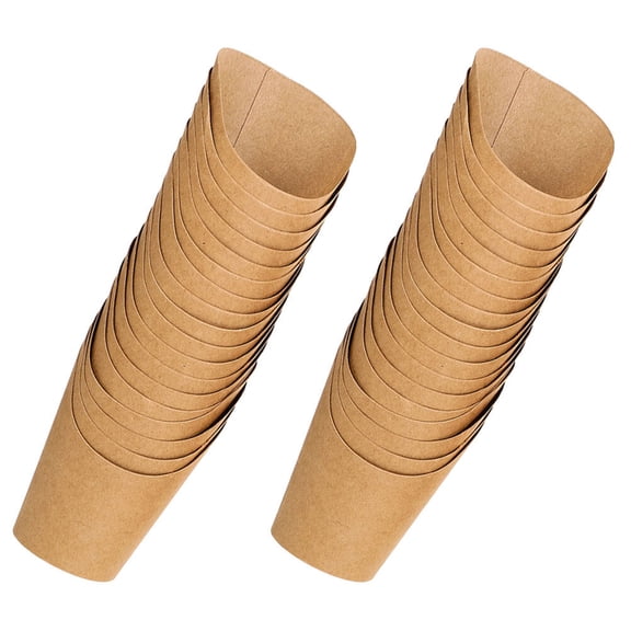 HONMEET 100Pcs French Fries Snack Boxes Brown Paper Containers for Party Treat Storage