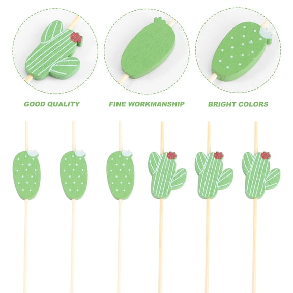 HONMEET 100 Pcs Fruit Picks Appetizer Picks for Parties, Hosts, Snacks, Cocktail, Kitchen, Dining