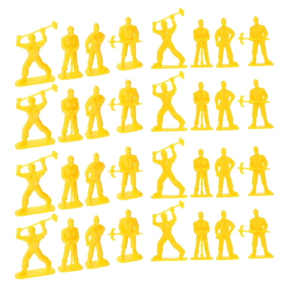 HONMEET 100pcs Yellow Plastic Mini People Figurines for Decoration Ideal for Sand Table and Construction Projects