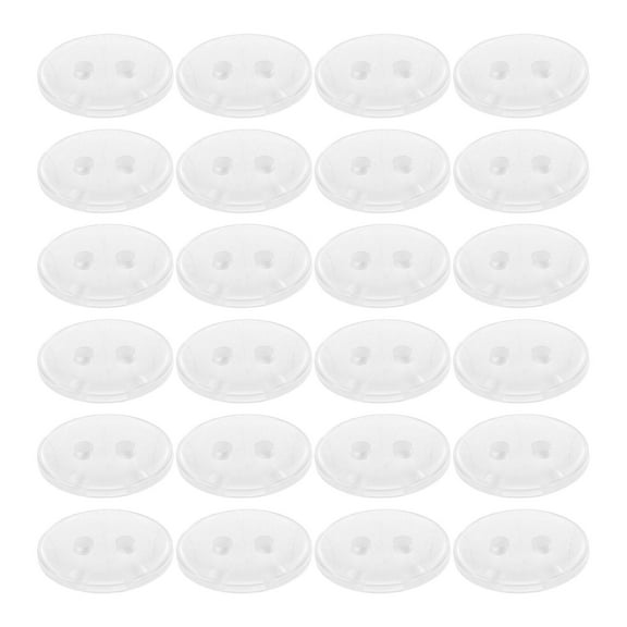 HONMEET 100Pcs Clear Resin Buttons for Sewing Crafts, Fastening Clothes, Scrapbooking, and Home Sewing Projects