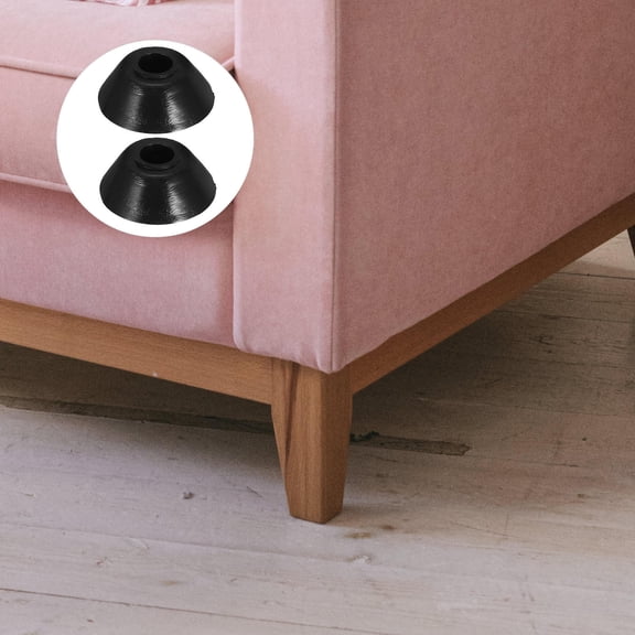 HONMEET 100Pcs Chair Glides Black Furniture Pads for Carpet Vinyl Hardwood Floors with Noise Reduction