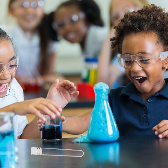 HONMEET 100Pcs Transparent Plastic Test Tubes with Leakproof Lids for Beads Storage